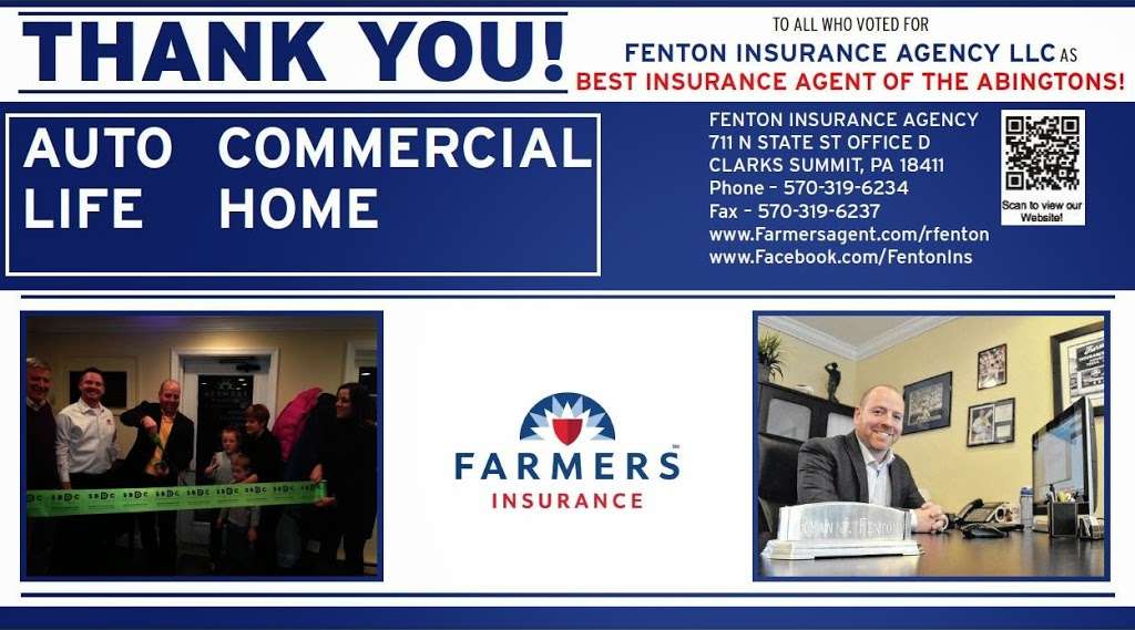 Farmers Insurance - Fenton Insurance Agency LLC | 1033 Morgan Hwy, Clarks Summit, PA 18411, USA | Phone: (570) 319-6234