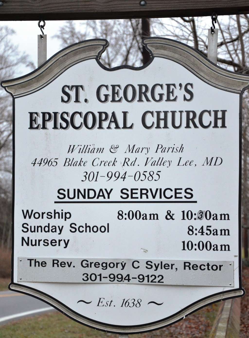 St Georges Episcopal Church | 19167 Poplar Hill Ln, Valley Lee, MD 20692, USA | Phone: (301) 994-0585