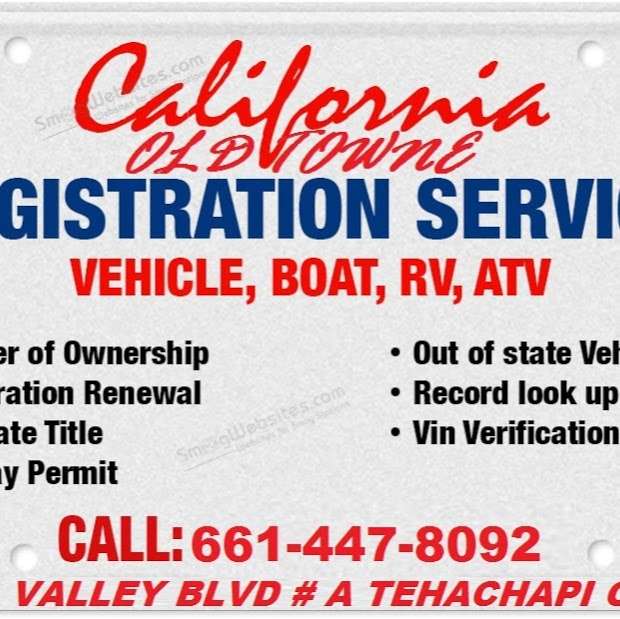 OLD TOWNE AUTO AND TRAILER REGISTRATION | 20031 W Valley Blvd ste a, Tehachapi, CA 93561, USA | Phone: (661) 447-8092