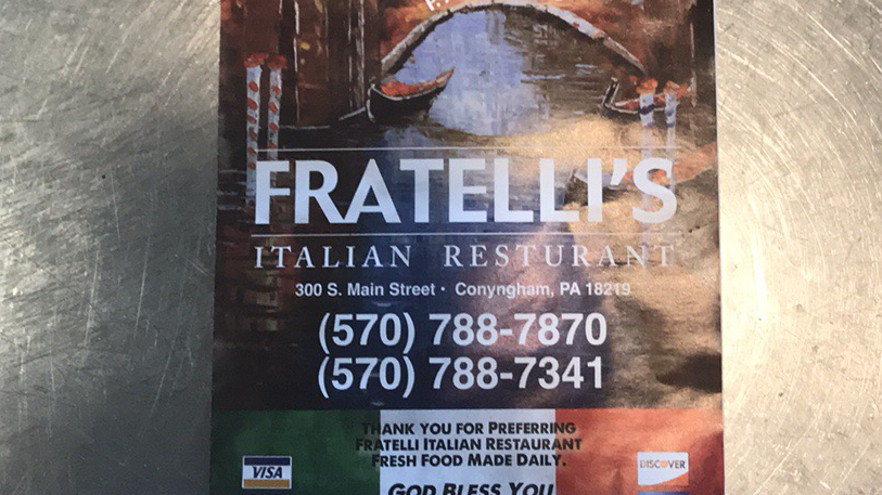 Fratellis | 300 S Main St, Conyngham, PA 18219 | Phone: (570) 788-7870