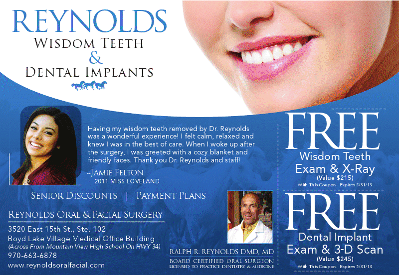 Reynolds Oral & Facial Surgery | Loveland | 3520 E 15th St Suite 102, Loveland, CO 80538, USA | Phone: (970) 663-6878