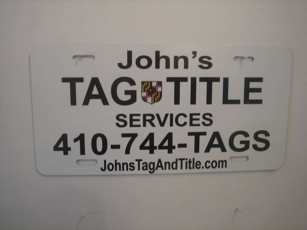Johns Auto Tag and Title Service Maryland MVA Approved State In | 6603 Johnnycake Rd, Windsor Mill, MD 21244 | Phone: (410) 242-3610