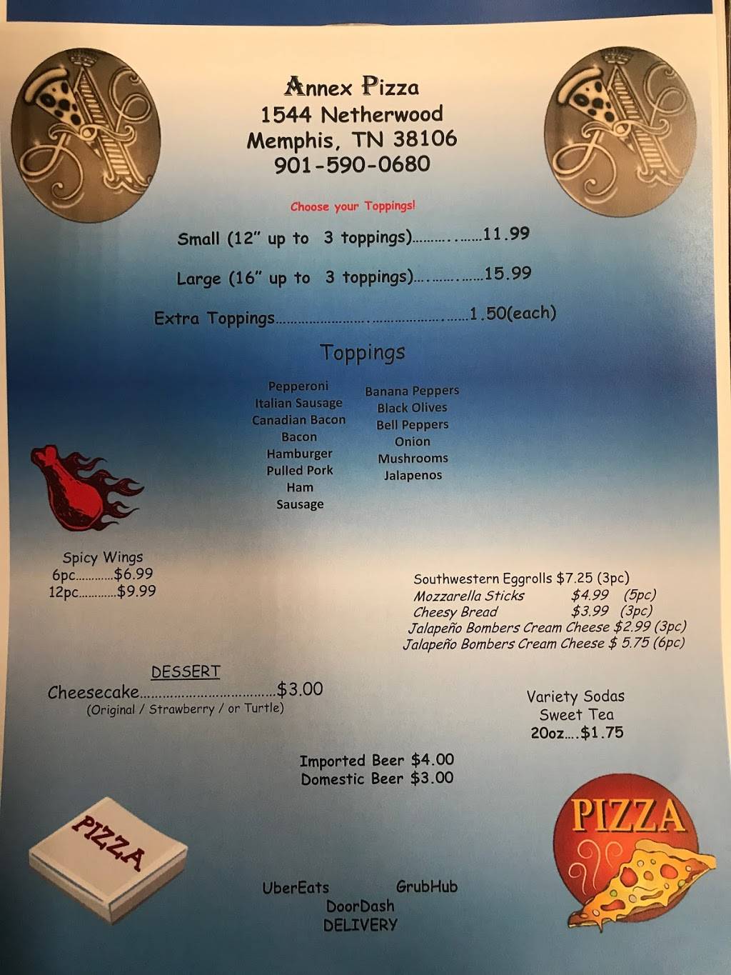 Annex Pizza | 1544 Netherwood Ave, Memphis, TN 38106, USA | Phone: (901) 590-0680