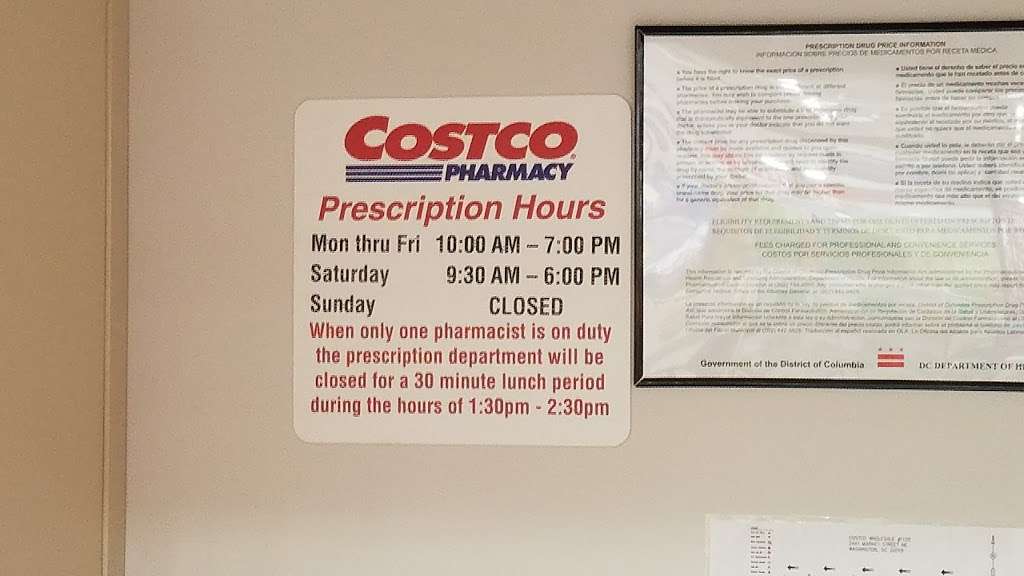 Costco Wholesale - Pharmacy | 2441 Market St NE, Washington, DC 20018 | Phone: (202) 269-8549