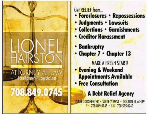 Lionel Hairston - Attorney At Law | 15000 Dorchester Ave, Dolton, IL 60419 | Phone: (708) 692-0123