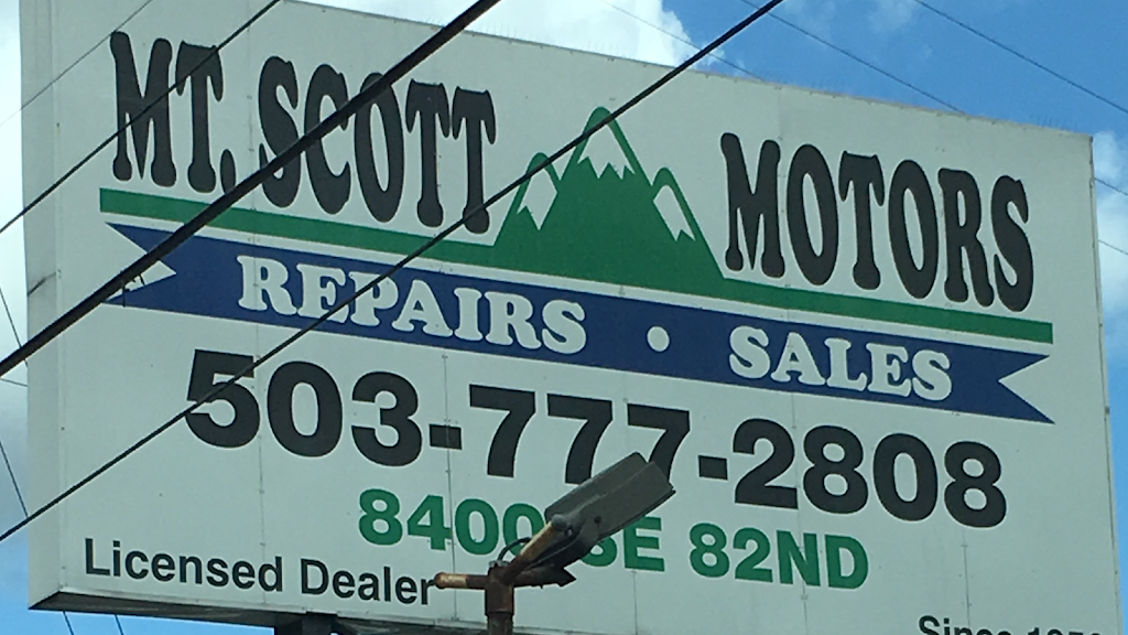 Mt Scott Motors | 8400 SE 82nd Ave, Portland, OR 97266, USA | Phone: (503) 777-2808