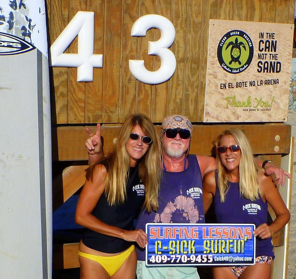 C-Sick Surfing Lessons | 4300 Seawall Blvd, Galveston, TX 77550, USA | Phone: (409) 770-9455
