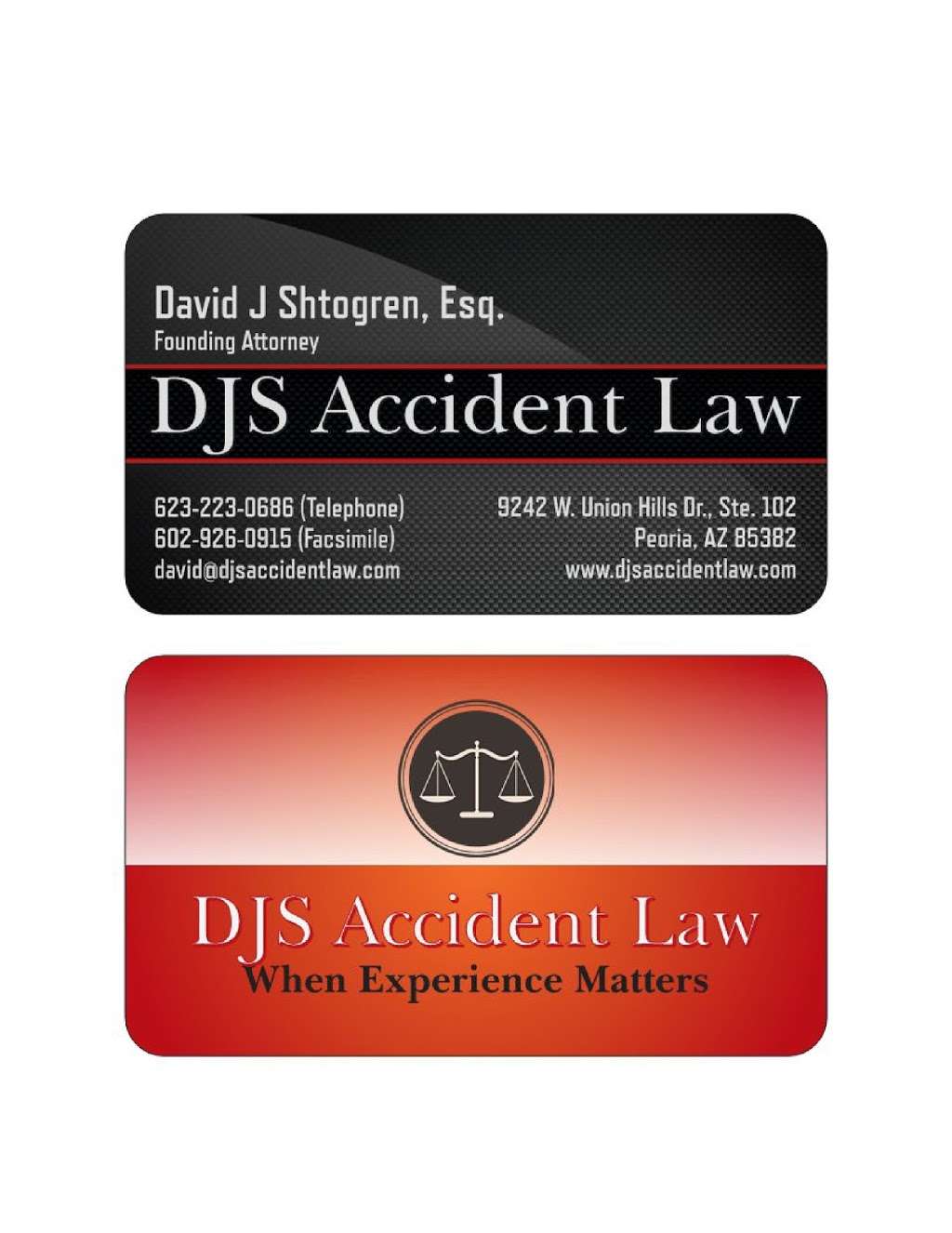 DJS Accident Law - David J. Shtogren, Esq. | 9242 W Union Hills Dr #102, Peoria, AZ 85382, USA | Phone: (623) 223-0686