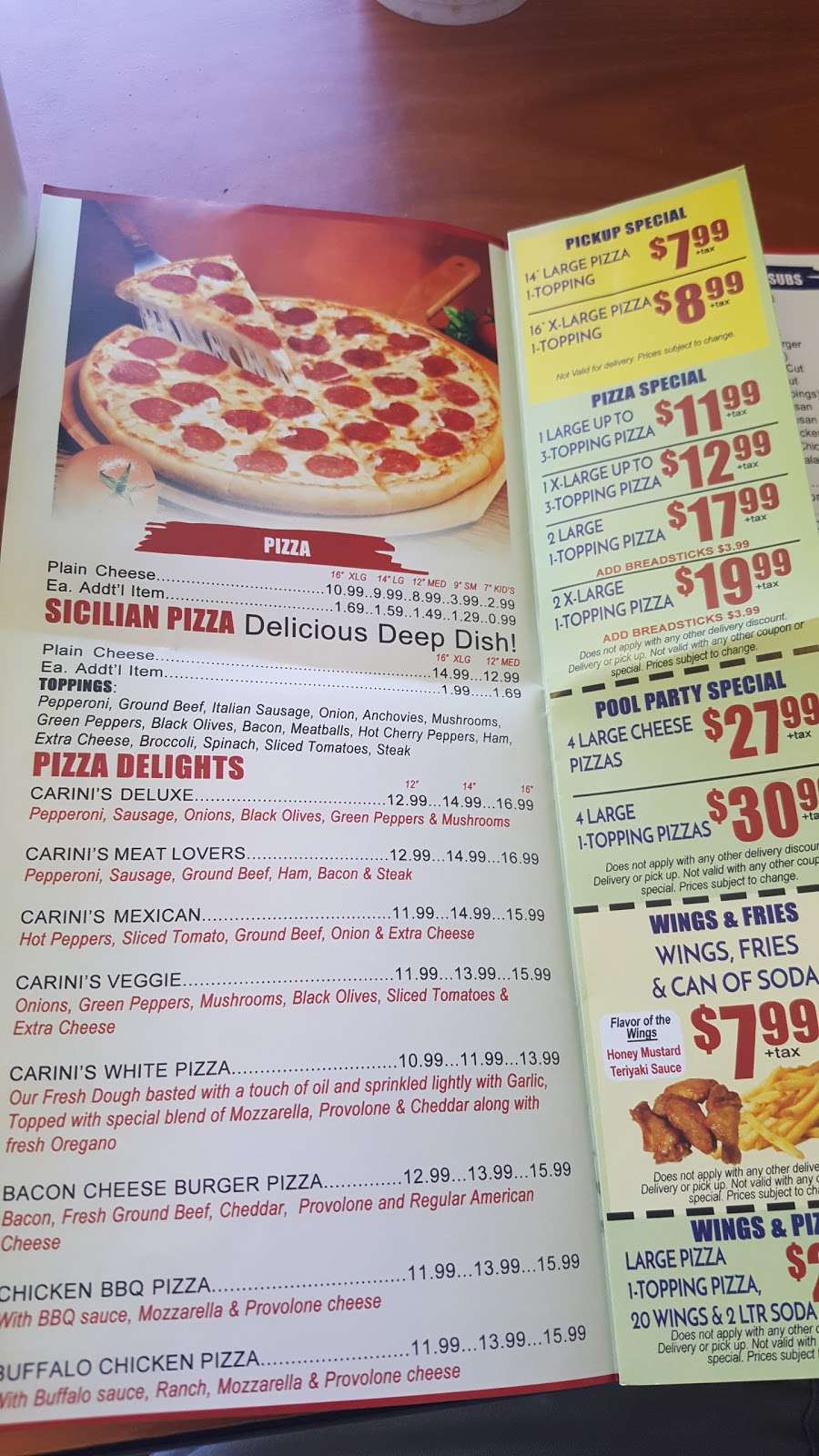 Carinis Pizza | 160 Ritchie Hwy, Severna Park, MD 21146, USA | Phone: (410) 647-1155