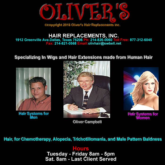 Olivers Hair Replacement | 1912 Greenville Ave, Dallas, TX 75206, USA | Phone: (214) 826-0060