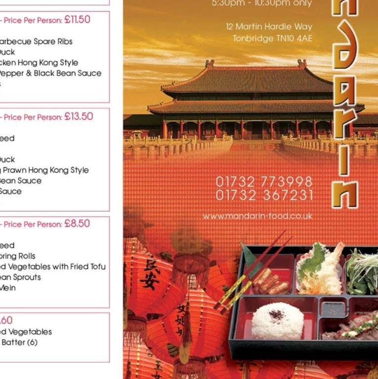 The Mandarin | 12 Martin Hardie Way, Tonbridge TN10 4AE, UK | Phone: 01732 773998