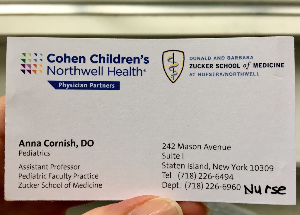 Cohen Children’s Northwell Health | 242 Mason Ave, Staten Island, NY 10305, USA | Phone: (718) 226-6494