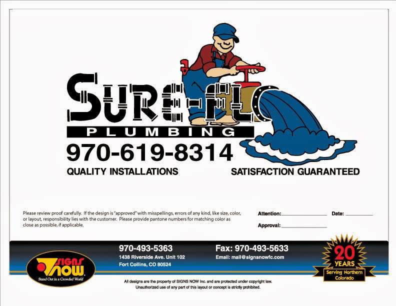 Sure Flo Plumbing | 4017 Trinidad Dr, Loveland, CO 80538, USA | Phone: (970) 619-8314