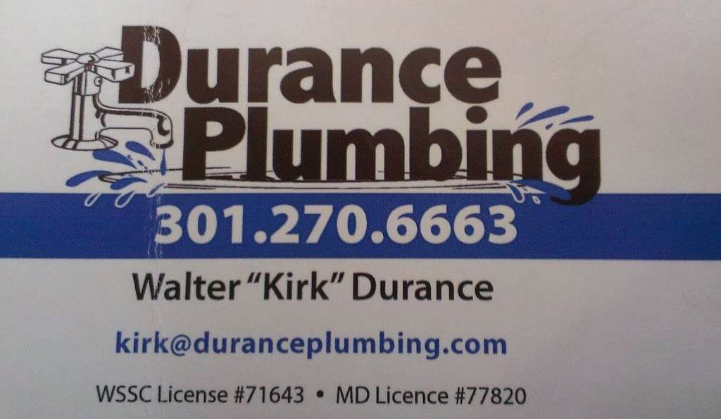 Durance Plumbing | 14800 4th St, Laurel, MD 20707 | Phone: (301) 270-6663