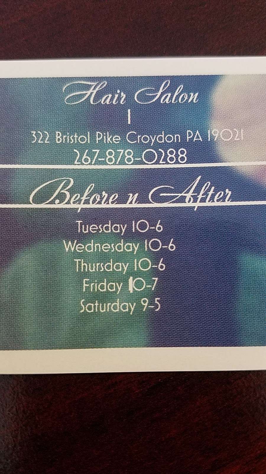 Before N After Hair Salon | 322 Bristol Pike, Croydon, PA 19021, USA | Phone: (267) 878-0288