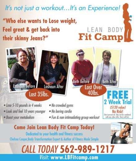 Lean Body Fit Camp | 5157 E Centralia St, Long Beach, CA 90808 | Phone: (562) 270-5232