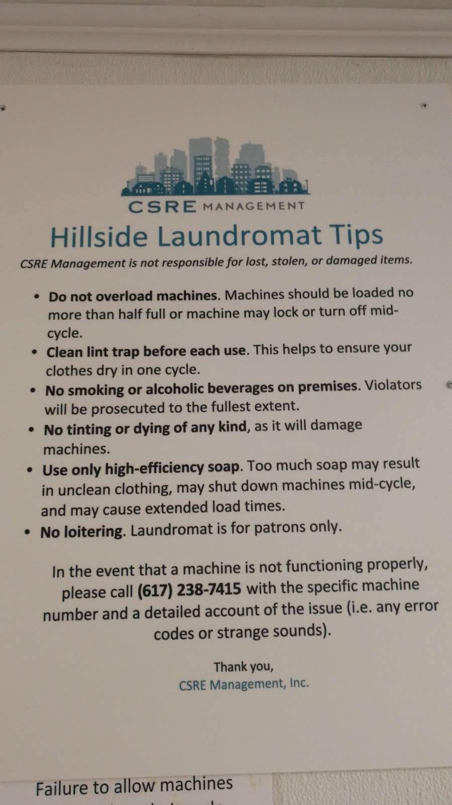Hillside Laundry | 80 Hillside St, Boston, MA 02120 | Phone: (617) 238-7415