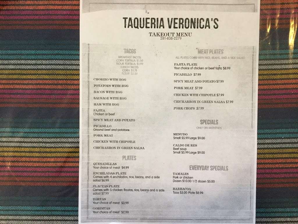 Veronicas Taqueria | 12722 FM1409, Old River-Winfree, TX 77535, USA | Phone: (281) 838-2279