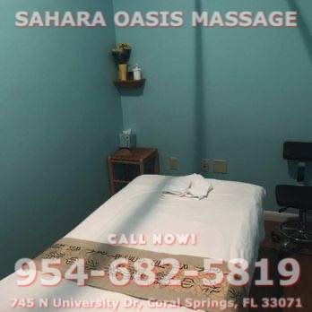 Sahara Oasis Massage | 745 N University Dr, Coral Springs, FL 33071, United States | Phone: (954) 682-5819