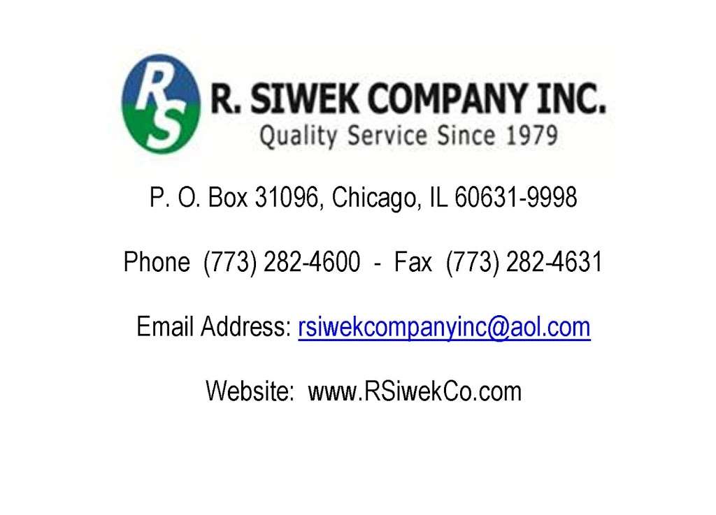 R. Siwek Company, Inc. | 6300 N Northwest Hwy, Chicago, IL 60631, USA | Phone: (773) 282-4600