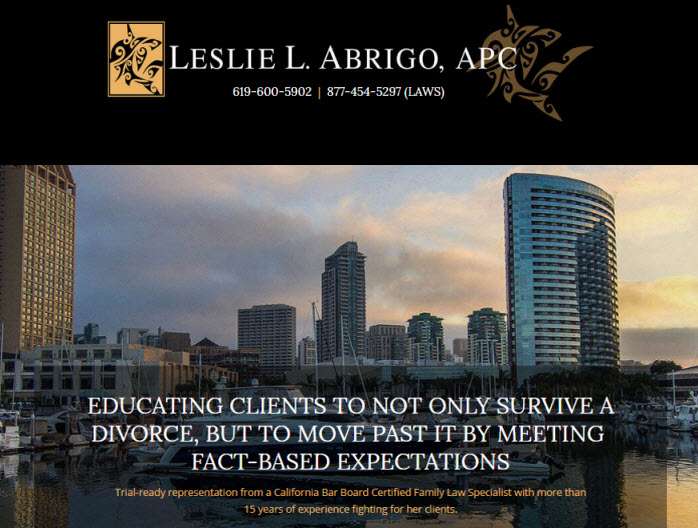Leslie L. Abrigo, APC | 660 Bay Blvd #212, Chula Vista, CA 91910, USA | Phone: (619) 422-7722