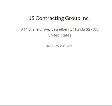 JS Contracting Group Inc. | 9 Michelle Dr, Casselberry, FL 32707, USA | Phone: (407) 792-8371