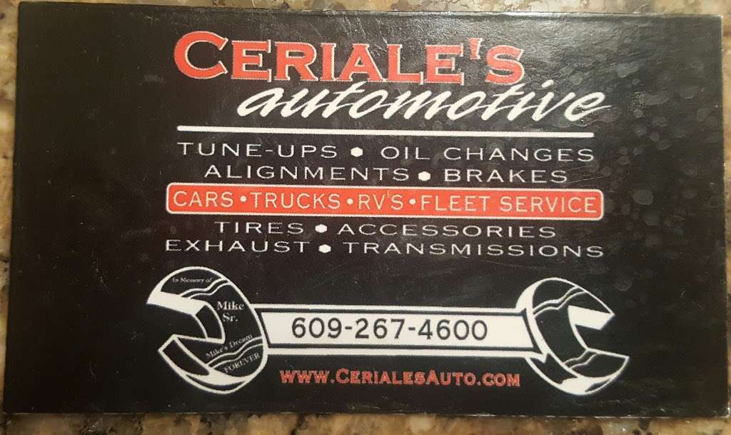 Ceriales Automotive Services | 861 Woodlane Rd, Mt Holly, NJ 08060, USA | Phone: (609) 267-4600