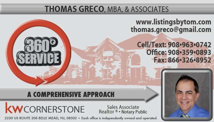 Thomas Greco, MBA & Associates, Realtor | 2230 US-206, Belle Mead, NJ 08502, USA | Phone: (908) 963-0742
