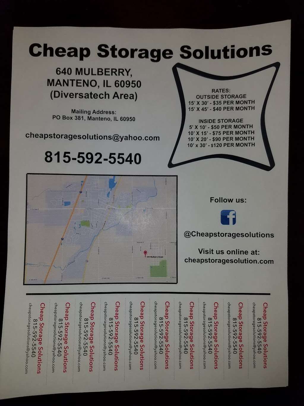 Cheap Storage Solutions | 640 Mulberry St, Manteno, IL 60950, USA | Phone: (815) 592-5540
