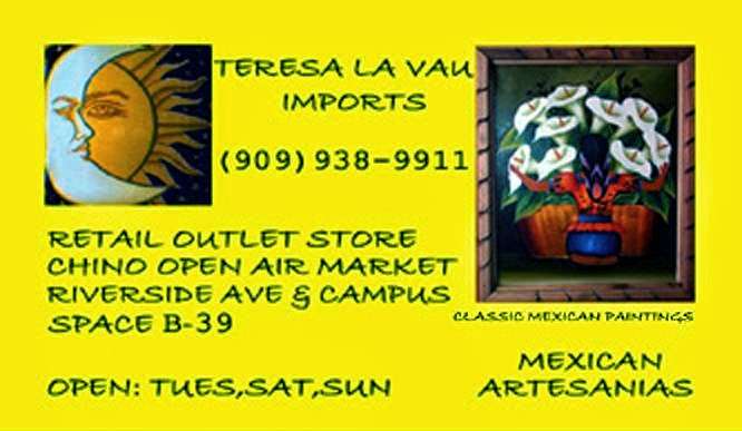 Teresa Lavau Imports | 5714 Alexandria Ave, Corona, CA 92880, USA | Phone: (909) 938-9911