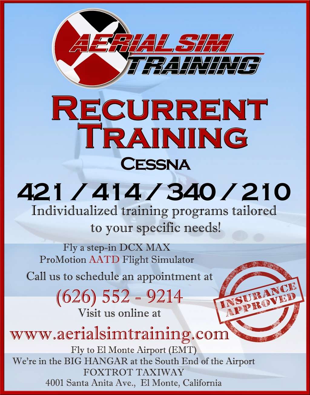 Aerial Sim Training | 4001 Santa Anita Ave, El Monte, CA 91731, USA | Phone: (626) 552-9214