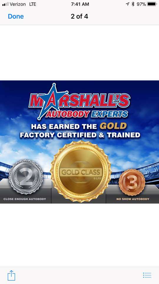 Marshalls Autobody Experts | 128 Pond St, Billerica, MA 01821, USA | Phone: (978) 667-5000