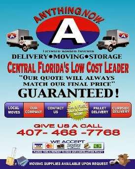 A Anythingnow Moving & Deliver | 519 Rockwood Ln, Orlando, FL 32839, USA | Phone: (407) 468-7768