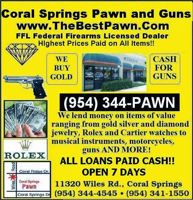 Wiles Pawn Gun & Jewelry | 11570 Wiles Rd, Tamarac, FL 33321, USA | Phone: (954) 344-4545