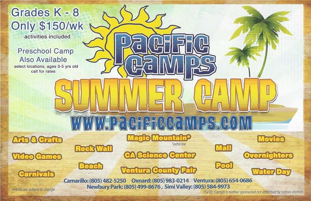 Pacific Camps | 3947 W Kimber Dr, Newbury Park, CA 91320, USA | Phone: (805) 499-8676
