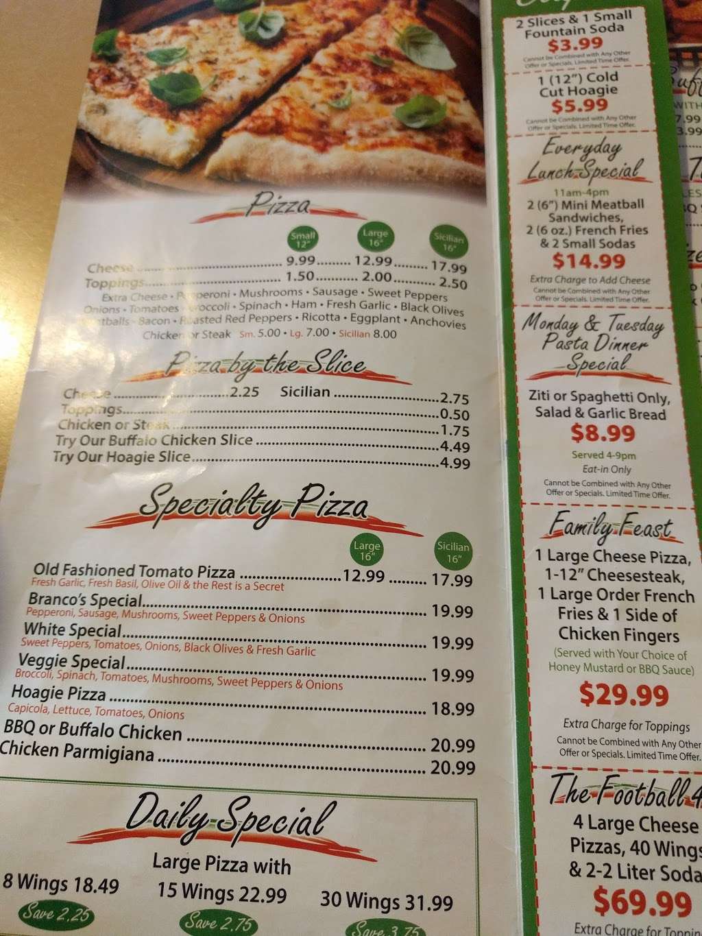 Brancos Pizza | 428 Stokes Rd, Medford, NJ 08055, USA | Phone: (609) 654-4115