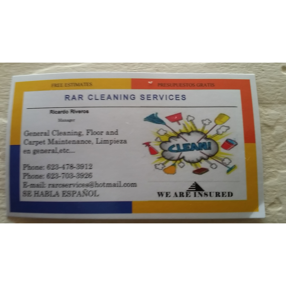 RAR CLEANING SERVICE LLC | 18383 W Highland Ave, Goodyear, AZ 85395, USA | Phone: (623) 703-3926