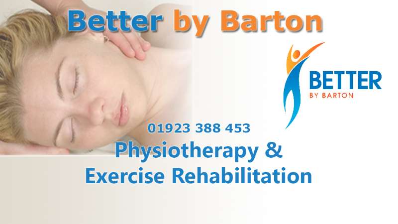 Better by Barton Ltd Physiotherapy and Exercise Centre Borehamwo | 121 Theobald St, Borehamwood WD6 4PT, UK | Phone: 01923 388453