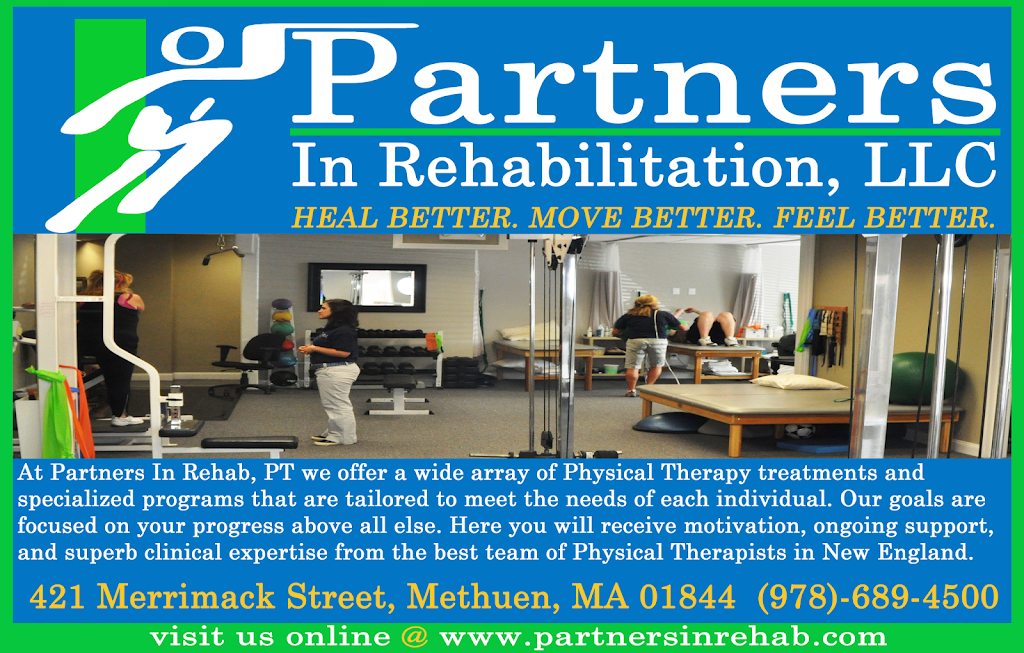 Partners In Rehab, PT | 421 Merrimack St #102, Methuen, MA 01844, USA | Phone: (978) 689-4500