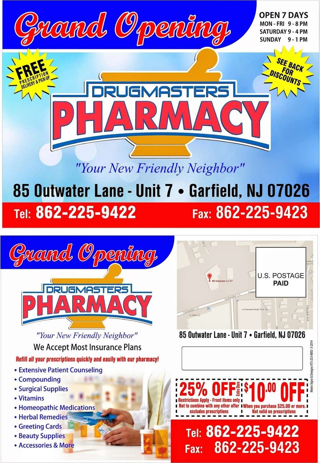Garfield Pharmacy | 85 Outwater Ln #7, Garfield, NJ 07026, USA | Phone: (862) 225-9422