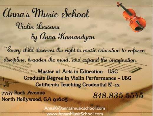 Annas Music School | 7757 Beck Ave, North Hollywood, CA 91605, USA | Phone: (818) 835-5545