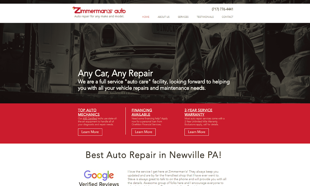 Zimmermans Auto Repair | 768 Centerville Rd, Newville, PA 17241, USA | Phone: (717) 776-4441
