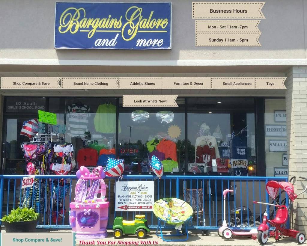Bargains Galore & More | 62 S Girls School Rd, Indianapolis, IN 46214, USA | Phone: (317) 473-7334