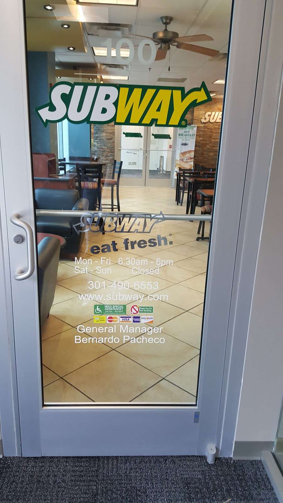 Subway Restaurants | 300 Sentinel Dr #100, Annapolis Junction, MD 20701, USA | Phone: (301) 490-6553