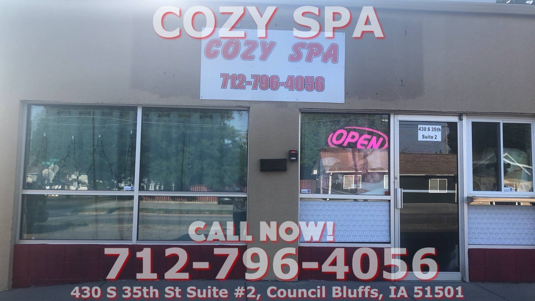 Cozy Spa | 430 S 35th St Suite #2, Council Bluffs, IA 51501, United States | Phone: (712) 796-4056