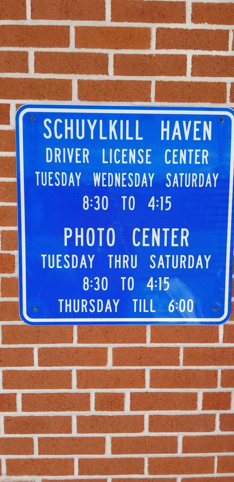 Pennsylvania Department of Transportation Drivers License Center | 972 E Main St, Schuylkill Haven, PA 17972 | Phone: (800) 932-4600