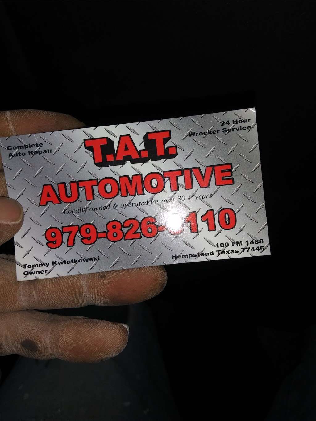 T.A.T. Automotive & Wrecker Services | 100 Farm to Market Rd 1488, Hempstead, TX 77445, USA | Phone: (979) 826-6110