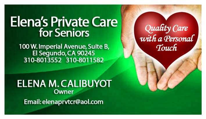 Elenas Private Care | 100 W Imperial Ave, El Segundo, CA 90245, USA | Phone: (310) 801-3552
