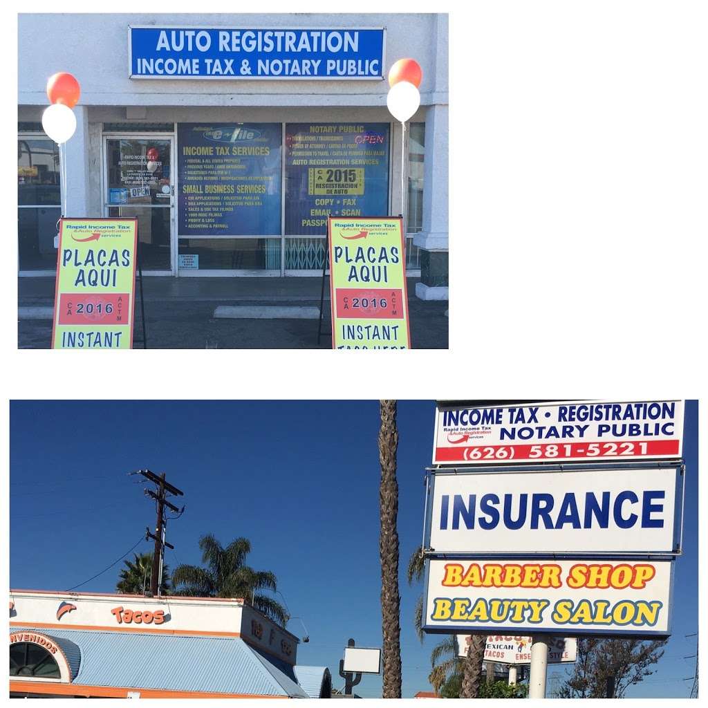 Rapid Income Tax and Auto Registration Services | 13042 1/2 Valley Blvd, La Puente, CA 91746, USA | Phone: (626) 581-5221