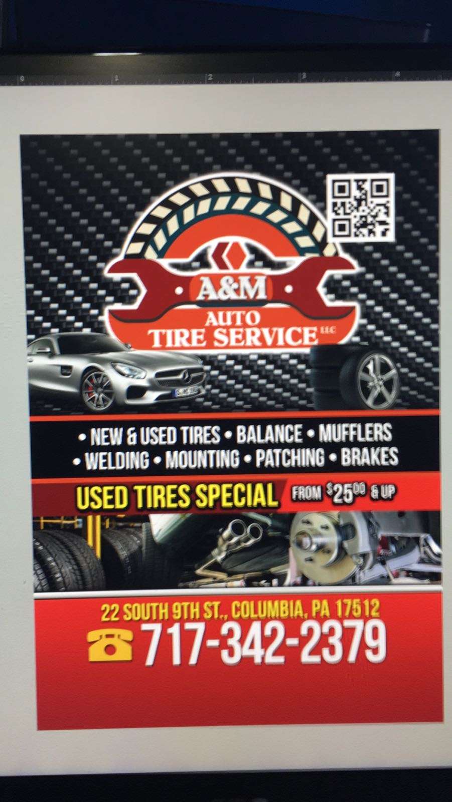A&M AUTO TIRE SERVICES LLC | 22 S 9th St, Columbia, PA 17512, USA | Phone: (717) 342-2379